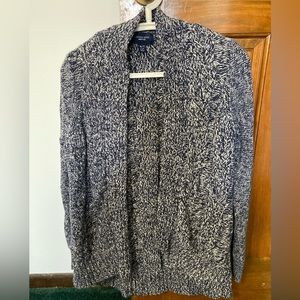 Land’s End Blue and White Cardigan (M/T)
